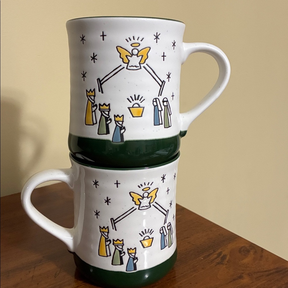 Nativity Scene (double-sided) Mugs (pair)